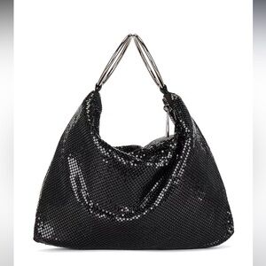 Olga berg SHAR BLACK MESH CONVERTIBLE BAG